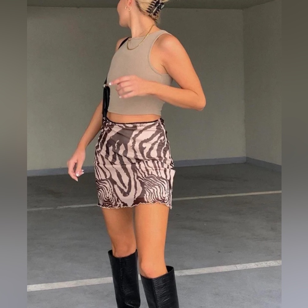 Zebra mini skirt